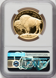 2015-W $50 Gold Buffalo First Strike DC NGC PF70 Mike Castle Signed