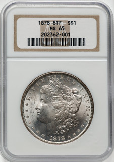 1878 8TF $1 Morgan Dollar NGC MS65