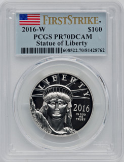 2016-W $100 One-Ounce Platinum Eagle First Strike DC PCGS PR70