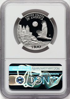 1998-W $100 One-Ounce Platinum Eagle Statue of Liberty DC NGC PF70