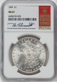 1899 $1 Morgan Dollar NGC MS67