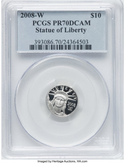 2008-W $10 Tenth-Ounce Platinum Eagle PCGS PR70