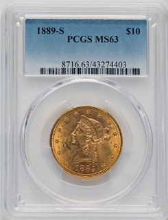 1889-S $10 Liberty Eagle PCGS MS63