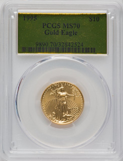 1995 $10 Quarter-Ounce Gold Eagle PCGS MS70