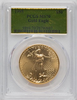 1995 $50 One-Ounce Gold Eagle PCGS MS70