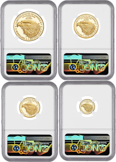 2023-W American Gold Eagle 4-Coin Set Early Releases NGC PF70 Ultra Cameo