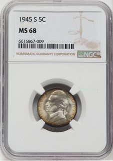 1945-S 5C Jefferson Nickel NGC MS68