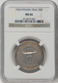 1935 50C Spanish Trail Commemorative Silver NGC MS66
