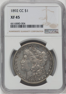 1892-CC $1 Morgan Dollar NGC XF45