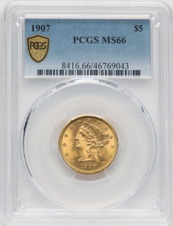 1907 $5 Liberty Half Eagle PCGS MS66