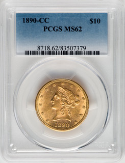 1890-CC $10 Liberty Eagle PCGS MS62