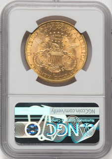 1907-D $20 Liberty Double Eagle NGC MS65+