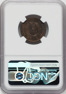 1864 Small Motto BN Two Cent Pieces NGC MS62