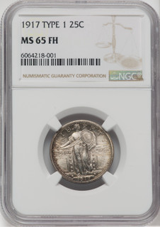 1917 Type One FH Standing Liberty Quarter NGC MS65