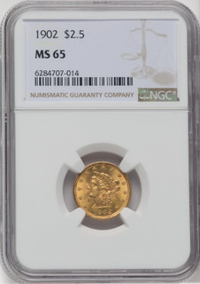 1902 $2.50 Liberty Quarter Eagle NGC MS65