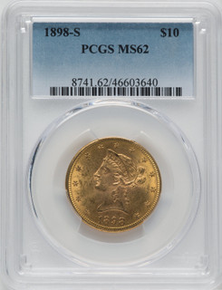 1898-S $10 Liberty Eagle PCGS MS62