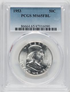 1953 50C FL Franklin Half Dollar PCGS MS65