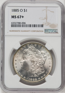 1885-O $1 NGC Plus Morgan Dollar NGC MS67+