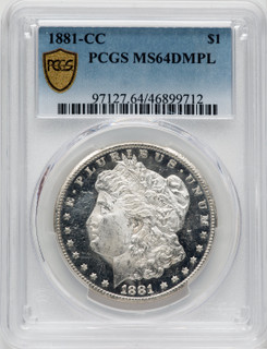 1881-CC $1 DM Morgan Dollar PCGS MS64