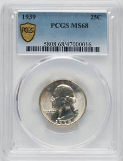 1939 25C Washington Quarter PCGS MS68