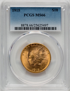1915 $10 Indian Eagle PCGS MS66