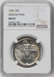 1928 50C Oregon Commemorative Silver NGC MS67