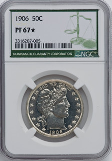 1906 50C Proof Barber Half Dollar NGC PR67