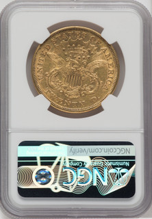 1873-S $20 Closed 3 Liberty Double Eagle NGC AU53