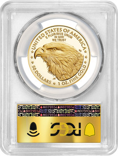 2023-W $50 Gold Eagle FDI Foil Label PCGS PR70 Deep Cameo