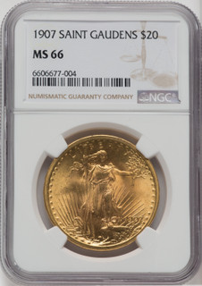 1907 $20 Saint Saint-Gaudens Double Eagle NGC MS66