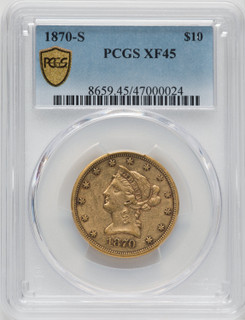 1870-S $10 Liberty Eagle PCGS XF45