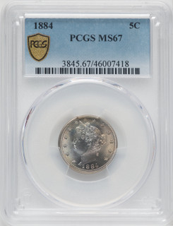1884 5C Liberty Nickel PCGS MS67