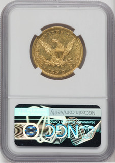 1842 $10 Large Date Liberty Eagle NGC AU58