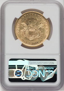 1853 $20 Liberty Double Eagle NGC AU50