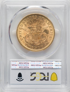 1873 $20 CLOSED 3 Liberty Double Eagle PCGS MS60