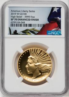 2019-W $100 High Relief Enhanced NGC MS70