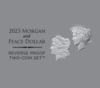 2023-S Morgan Peace Dollar 2-Coin Reverse Proof Set FDI Flag PCGS PR70