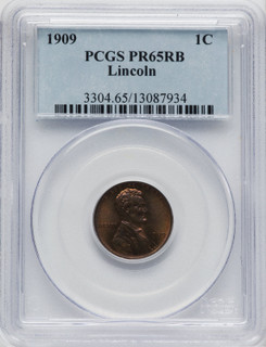 1909 1C Lincoln RB Proof Lincoln Cent PCGS PR65