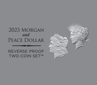 2023-S Morgan Peace Dollar 2-Coin Reverse Proof Set FDD CAC PR70