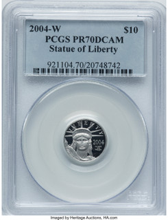 2004-W P$10 Tenth-Ounce Platinum Eagle PCGS PR70