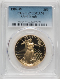 1989-W $50 One-Ounce Gold Eagle PCGS PR70