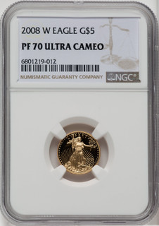 2008-W $5 Tenth-Ounce Gold Eagle NGC PF70