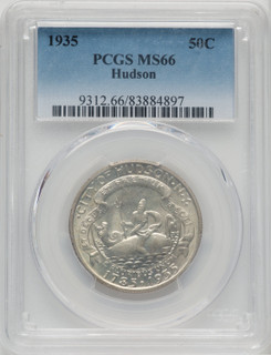 1935 50C Hudson Commemorative Silver PCGS MS66