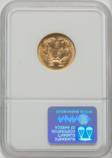 1874 $3 CAC Three Dollar Gold Pieces NGC MS63
