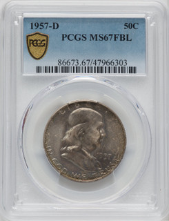 1957-D 50C FL Franklin Half Dollar PCGS MS67