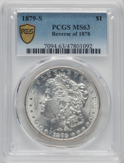 1879-S $1 Reverse of 1878 Morgan Dollar PCGS MS63