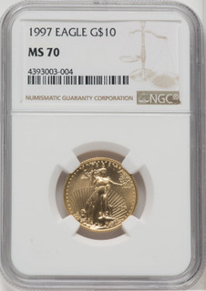 1997 $10 Quarter-Ounce Gold Eagle NGC MS70