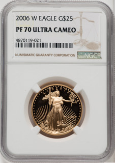 2006-W $25 Half-Ounce Gold Eagle NGC PF70