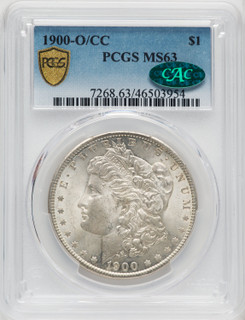 1900-O/CC $1 CAC Morgan Dollar PCGS MS63 1900-O/CC $1 CAC Morgan Dollar PCGS MS63