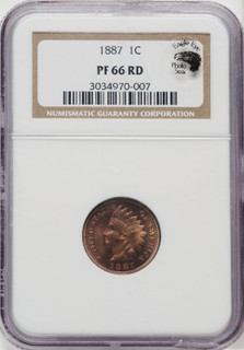 1887 1C RD Proof Indian Cent NGC PR66